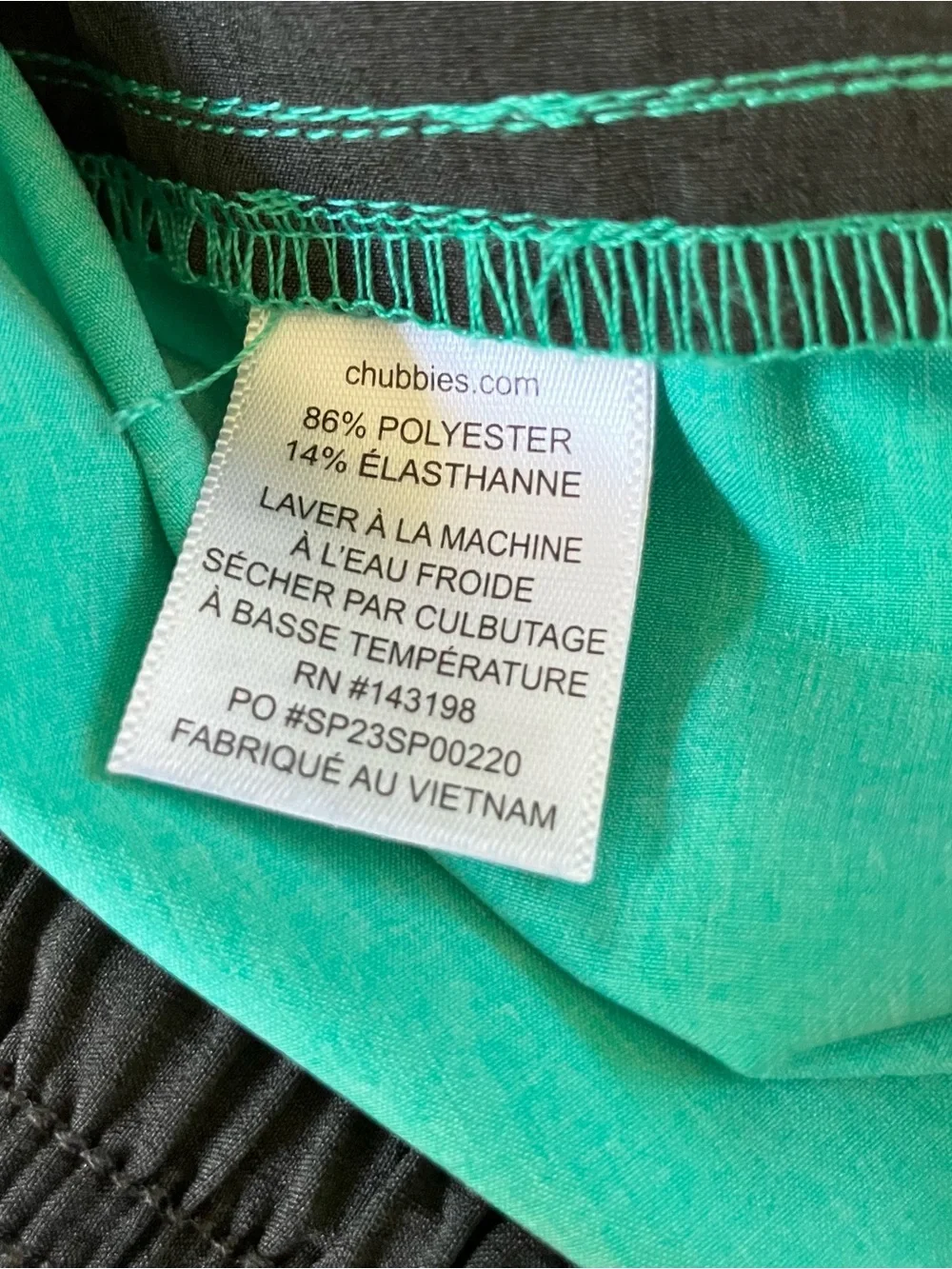 Chubbies Green Beach Vacation Unlined 5.5 Inseam Bathing Suit Swim Trunks Medium